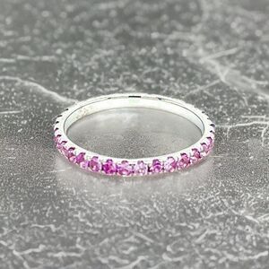 Natural Pink Sapphire Ring 6.5 14k W Gold 0.66 TCW Certified $1,190 217001